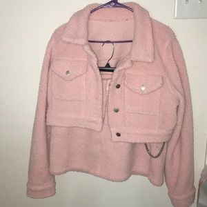 Women’s Baby Pink Matching Skirt & Jacket Set